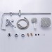 Square Shower Set ABS New Material Top Hot And Cold Mix Valve Gray - B07899WMJH